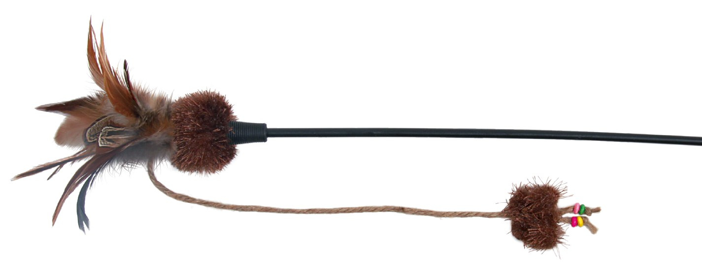 Jucarie pisici-undita cu minge si pana 54 cm 45741