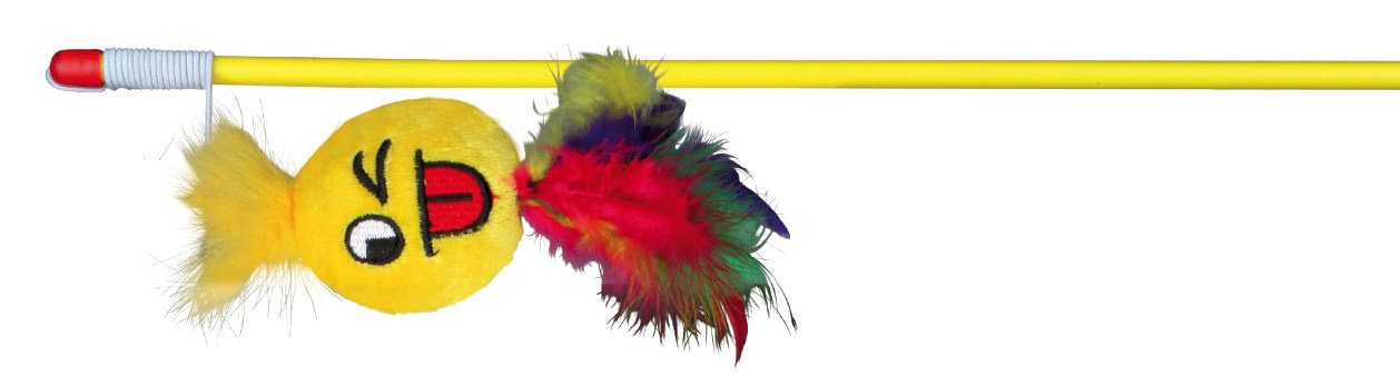 Jucarie pisici-undita cu smiley 50 cm 45797