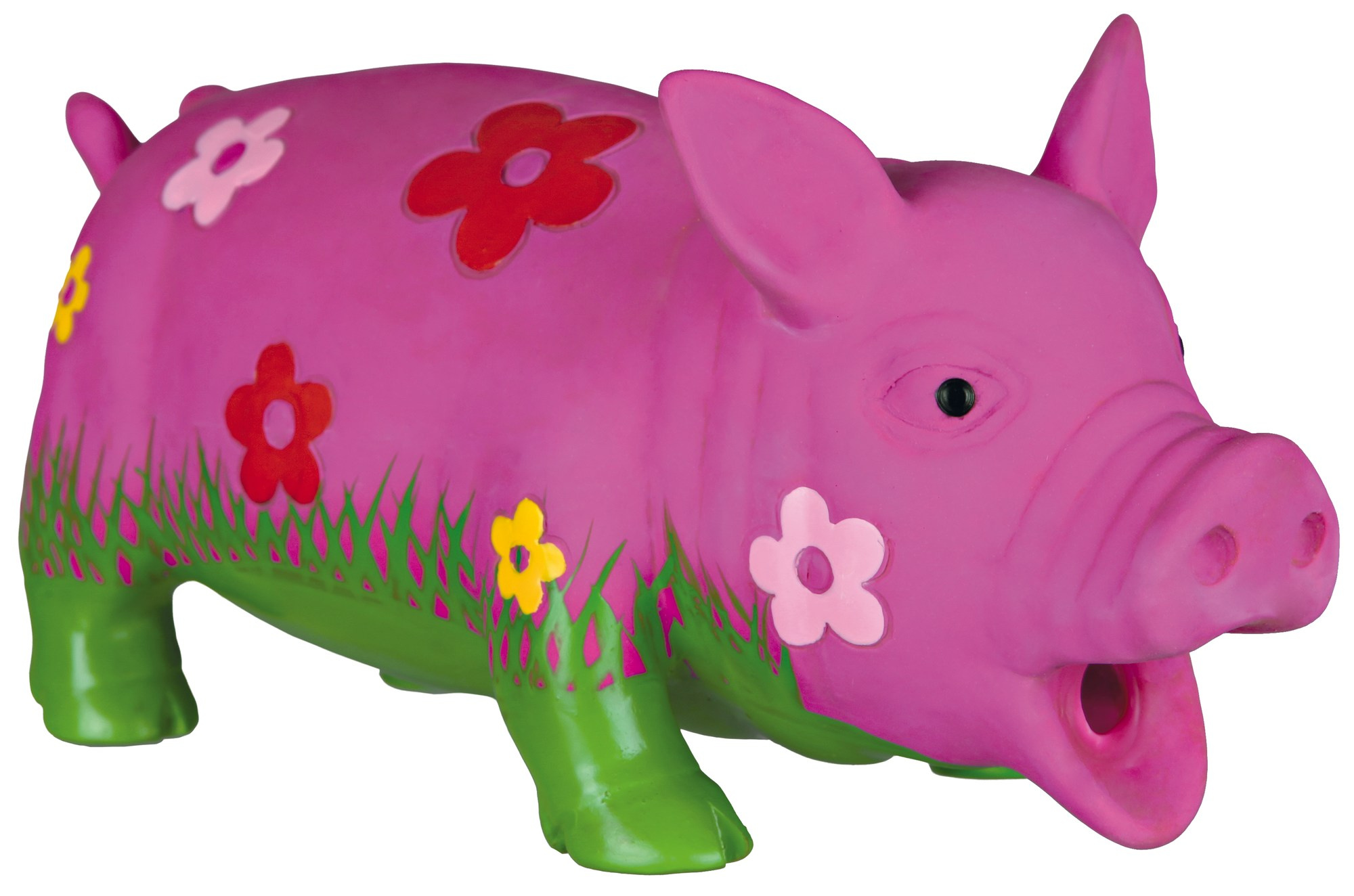 Jucarie Porc cu Floare 20 cm cu Sunet Original 35185 petmart.ro