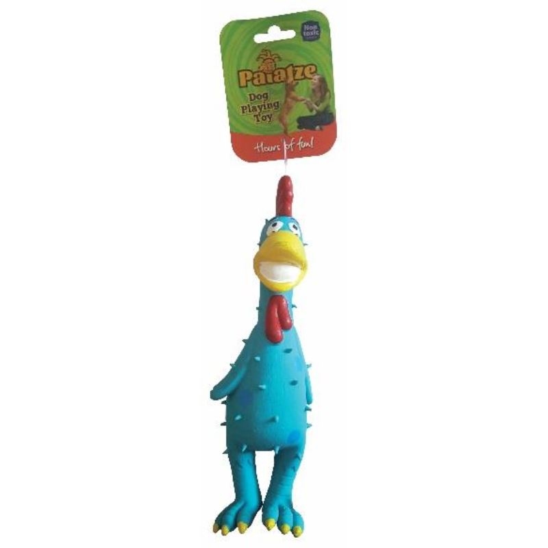 Jucarie paiatze dog bird latex, albastru deschis, 29 cm