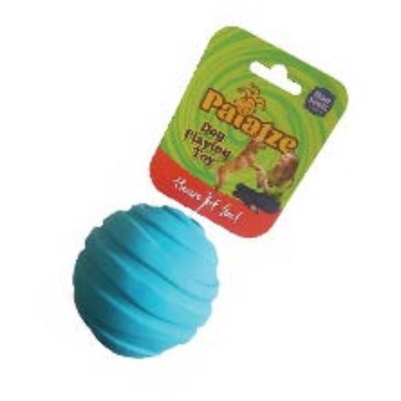 Jucarie paiatze dog cometa latex, albastra, 7.5 cm