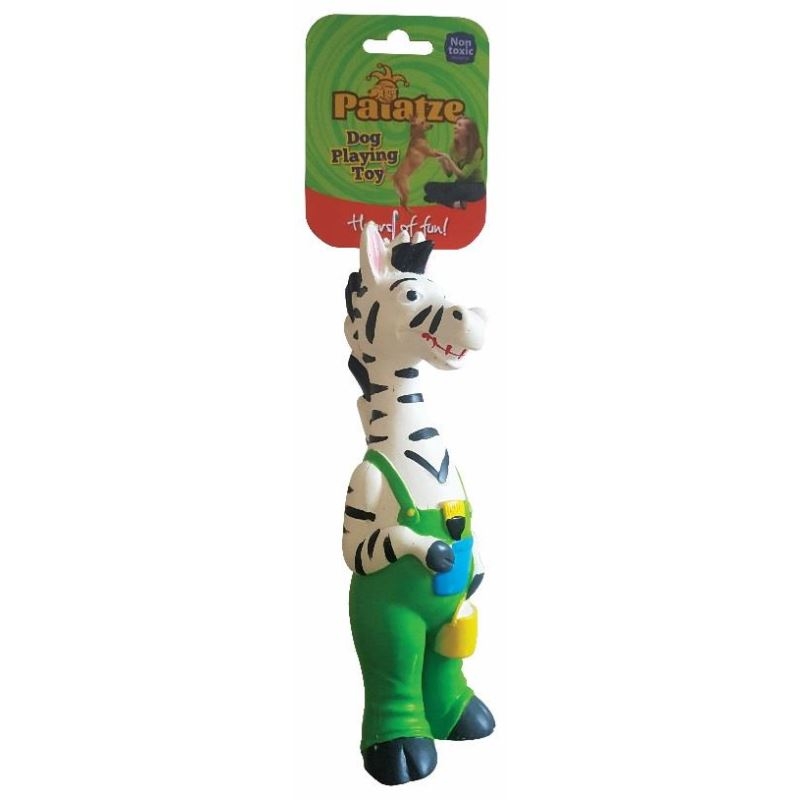 Jucarie paiatze dog funny zebra latex, 25 cm