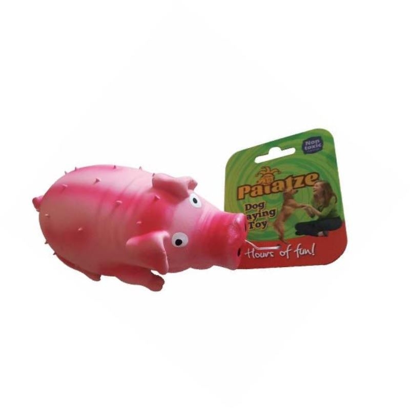 Jucarie paiatze dog porcusor latex, roz, 21 cm