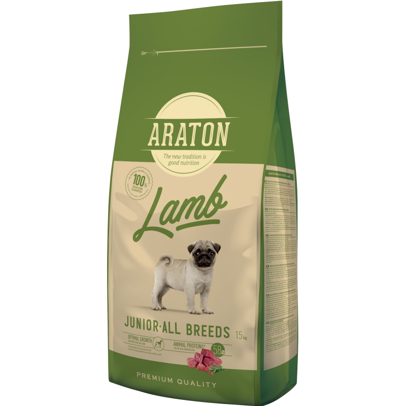 Araton Dog Junior Lamb & Rice, 15 Kg imagine