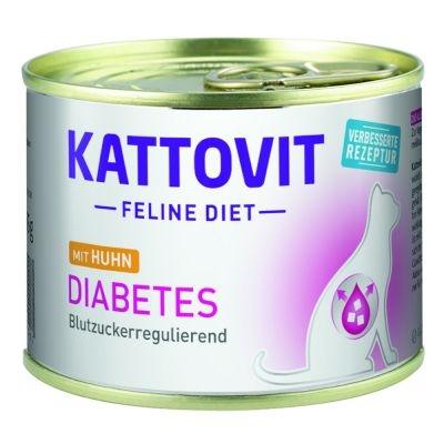 Conserva Kattovit Diabetic, Pui, 185 g Aquatlantis