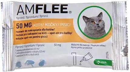 AMFLEE CAT 50 mg spot-on, 3 pipete KRKA