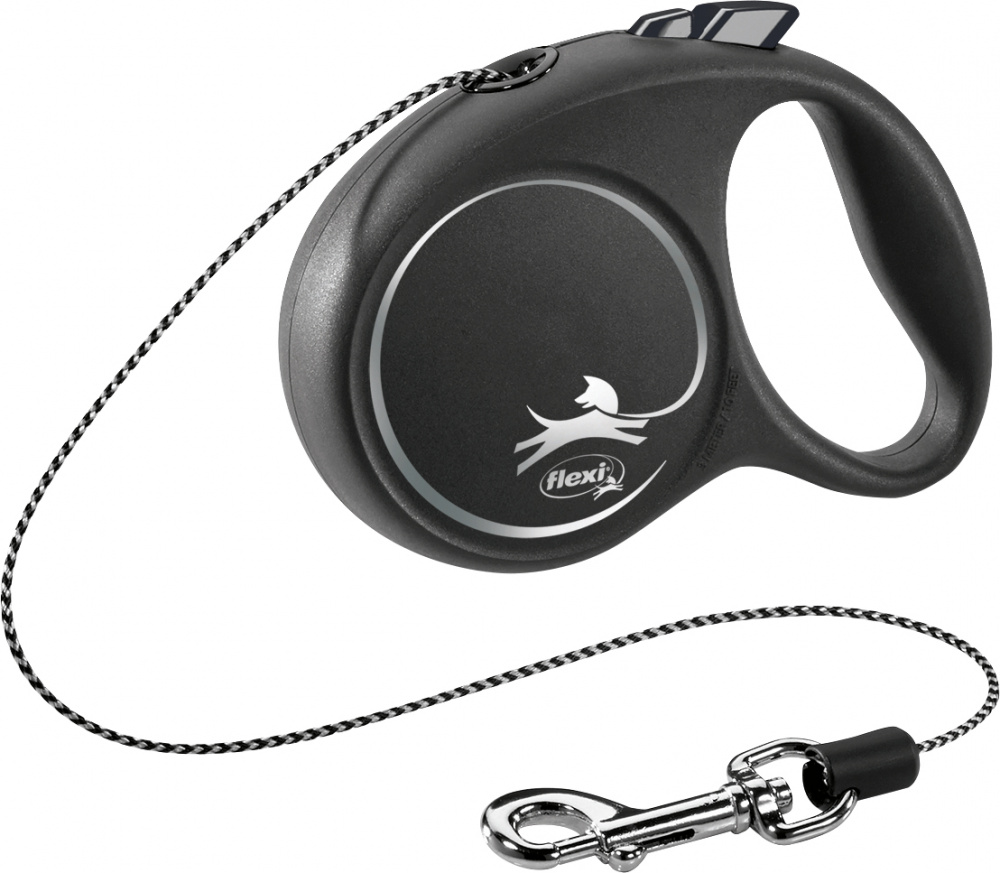 Lesa flexi black design snur xs: 3m/8kg, negru 12241