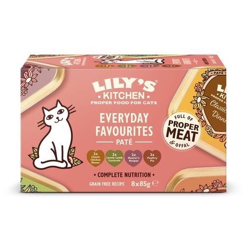 Mancare umeda pisici, Lily’s Kitchen, Everyday Favourites Multipack, 8 x 85 g Lily's Kitchen imagine 2022