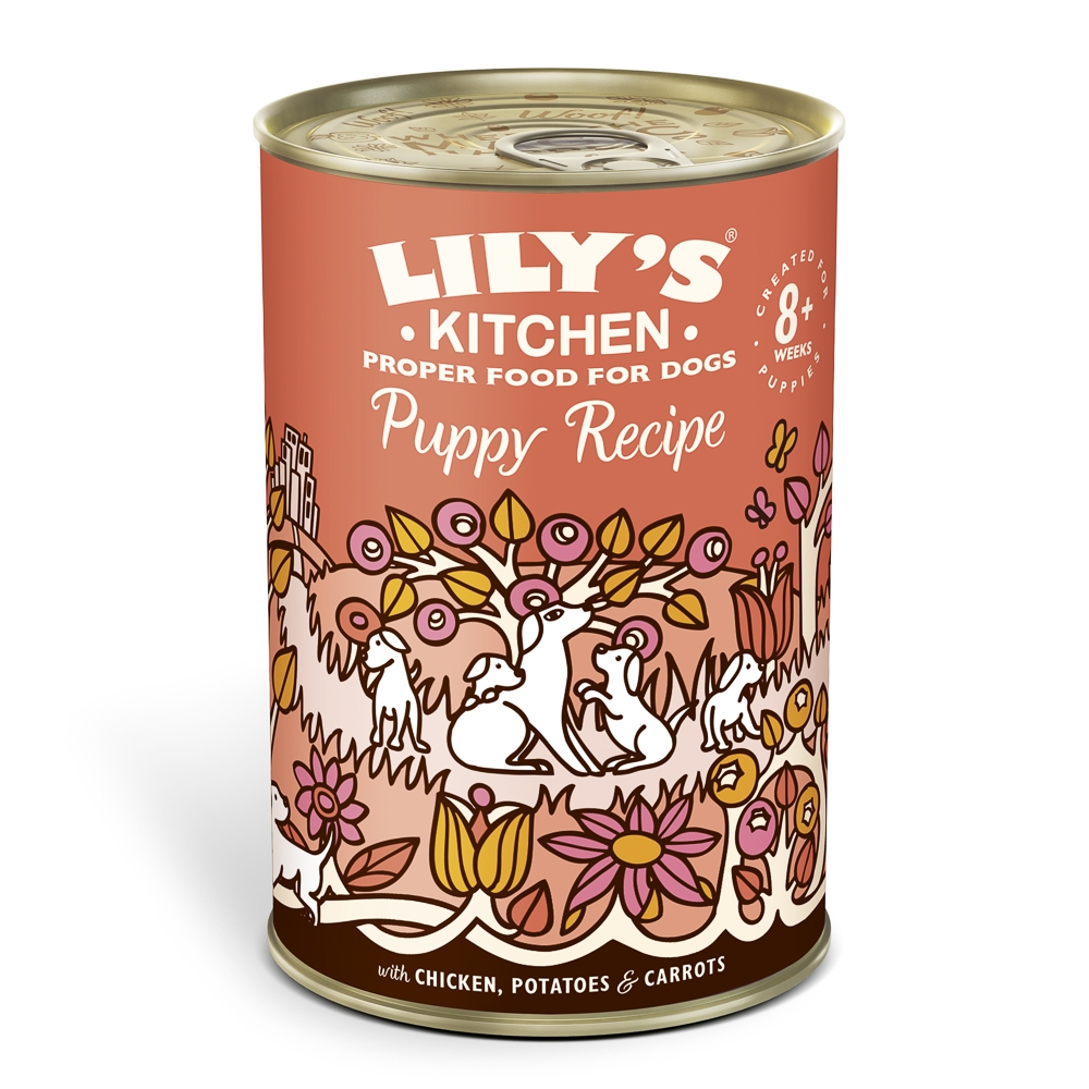 Mancare umeda caini, Lily’s Kitchen, Chicken Dinner for Puppies, 400 g Lily's Kitchen imagine 2022