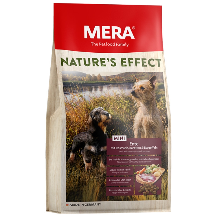 Hrana uscata caini, mera, nature's effect adult mini, rata, 3kg