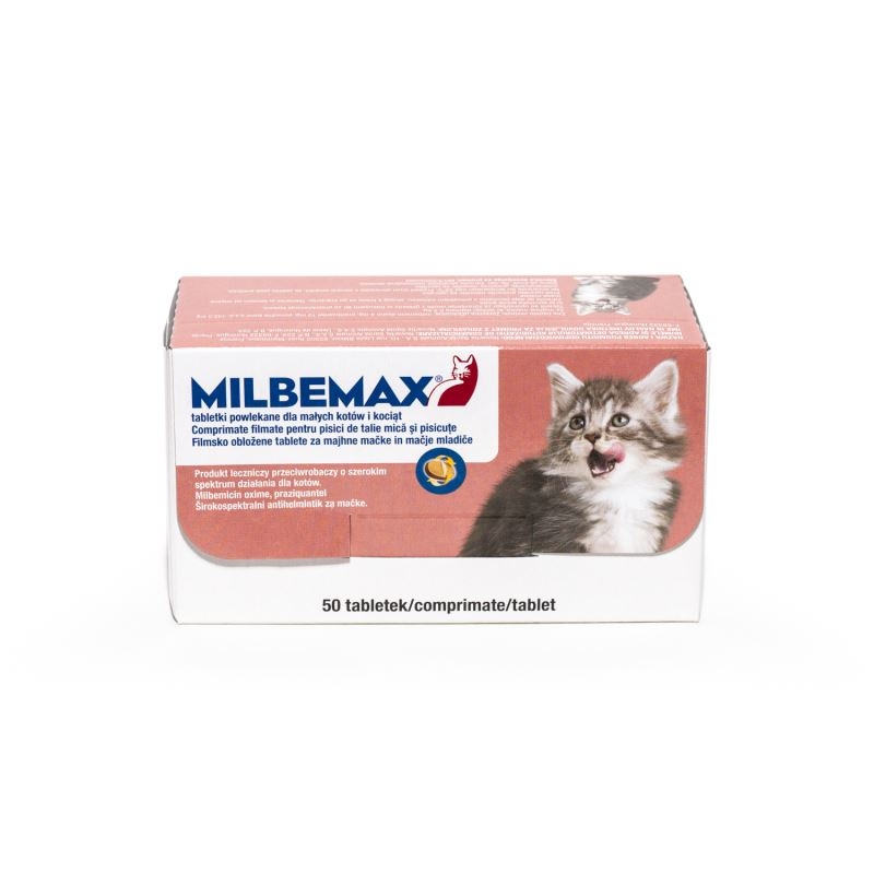 Milbemax Cat 4 / 10 mg (< 2 kg), 50 tablete Elanco imagine 2022