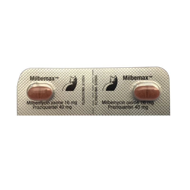 Milbemax Cat 16 / 40 mg (2 - 8 kg), 2 tablete imagine