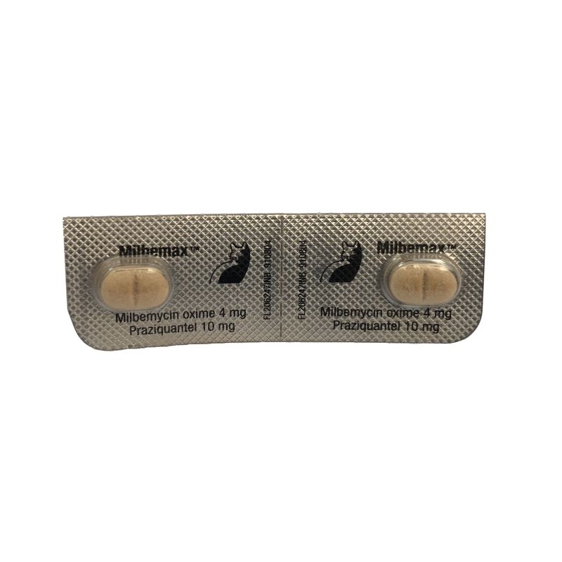 Milbemax Cat 4 / 10 mg (< 2 kg), 2 tablete imagine