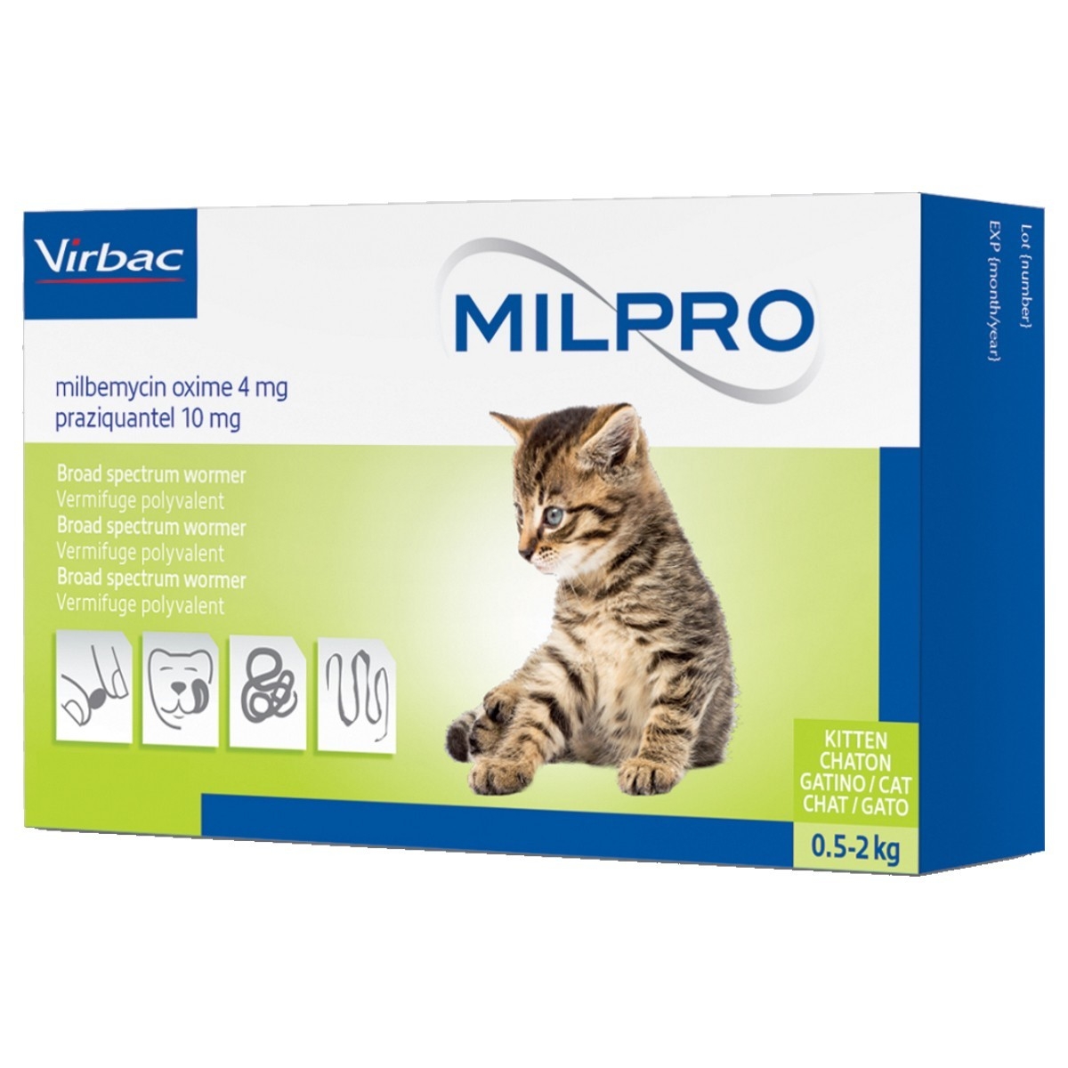 Milpro 4/10mg Kitten, 4 tablete petmart.ro imagine 2022