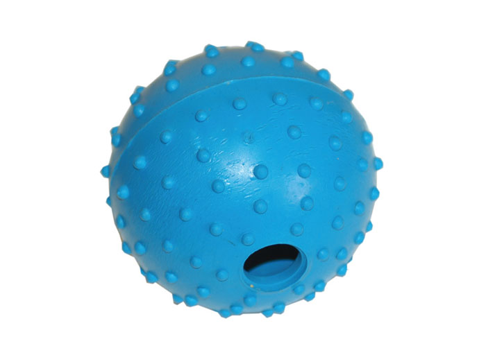 Jucarie caine minge cauciuc cu clopotel 5cm