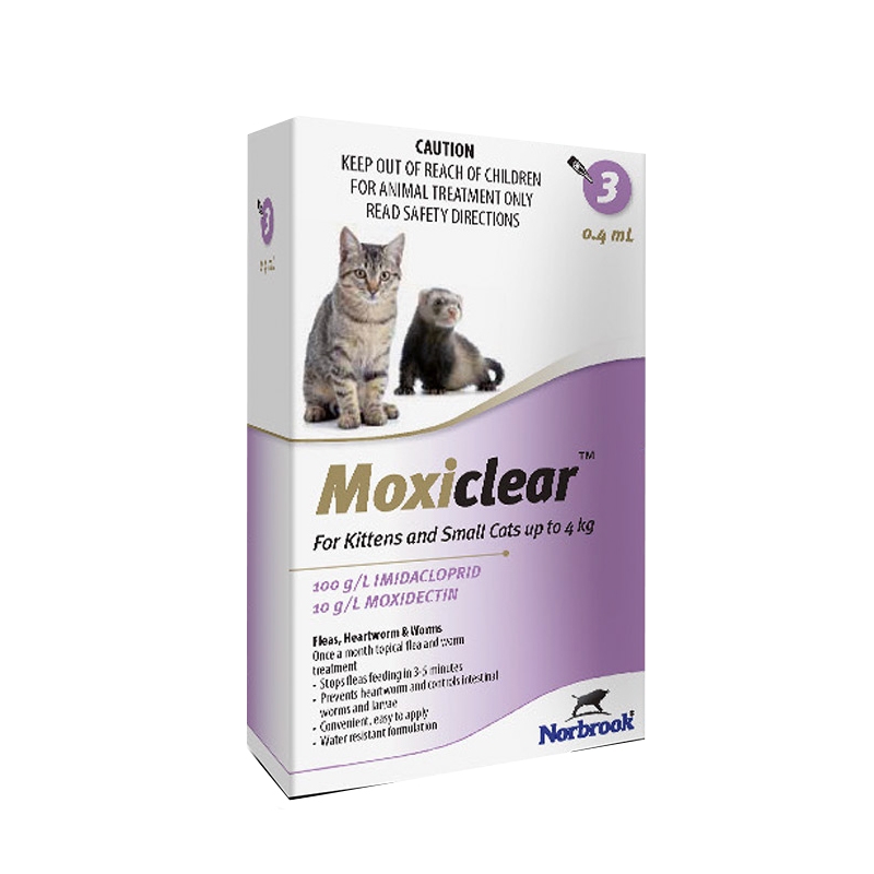 Moxiclear Cat S 0.4 ml (0-4 KG) x 3 pipete (mov) Norbrook