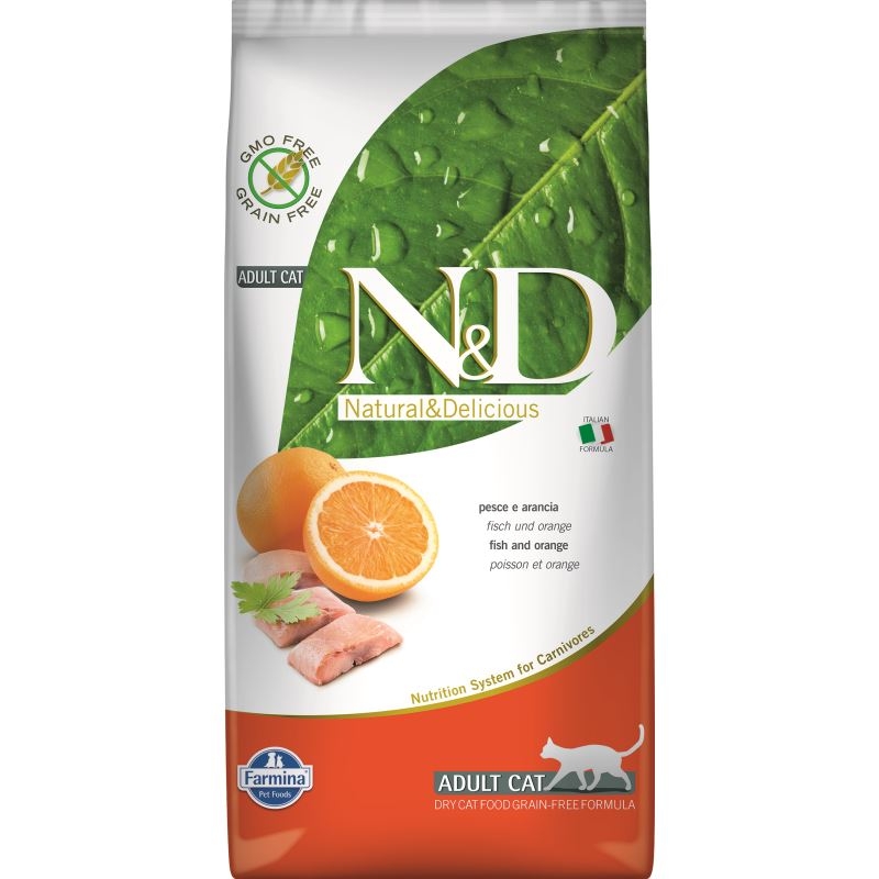 N&D Cat Grain free Fish and Orange, 5 kg petmart