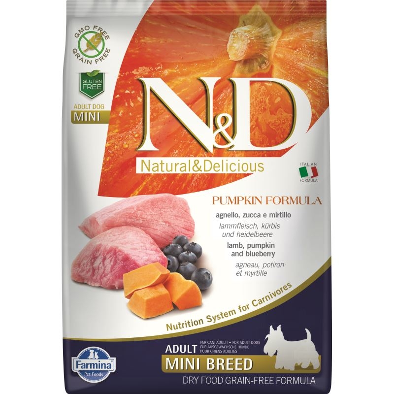 N&D Dog Gf Pumpkin Lamb & Blueberry Adult Mini 7 Kg Farmina