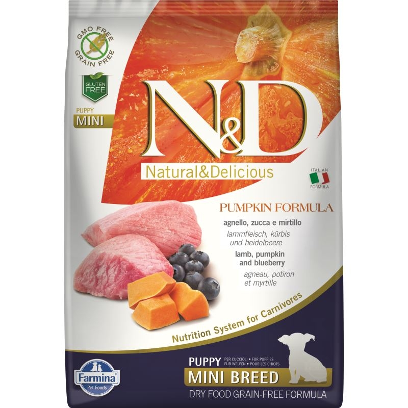 N&D Dog Gf Pumpkin Lamb & Blueberry Puppy Mini 7 Kg Farmina