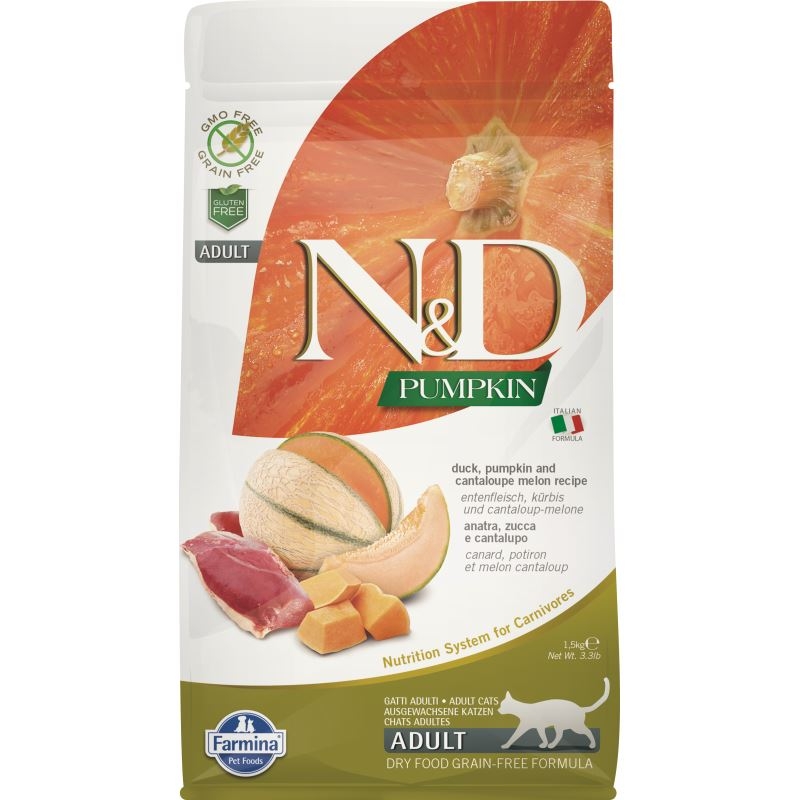 N&D Cat Grain Free, Pumpkin and Duck, 1.5 kg Farmina imagine 2022