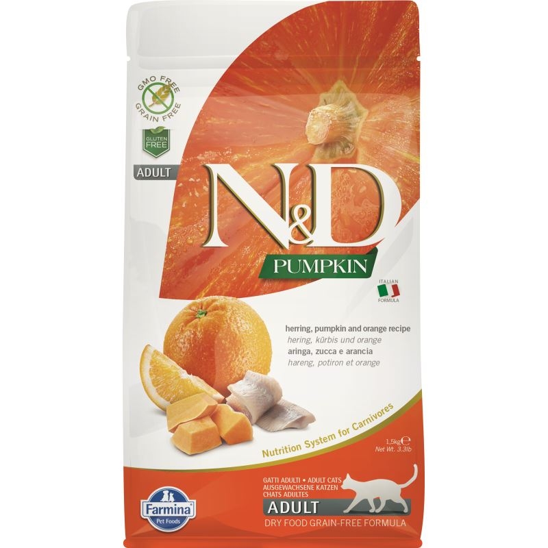 N&D Grain Free Pumpkin And Herring, 1.5 Kg imagine