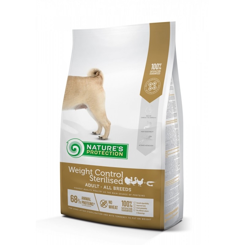 Nature’s Protection Dog Adult Weight Control Sterilised Poultry and Krill, 12 kg Nature's Protection