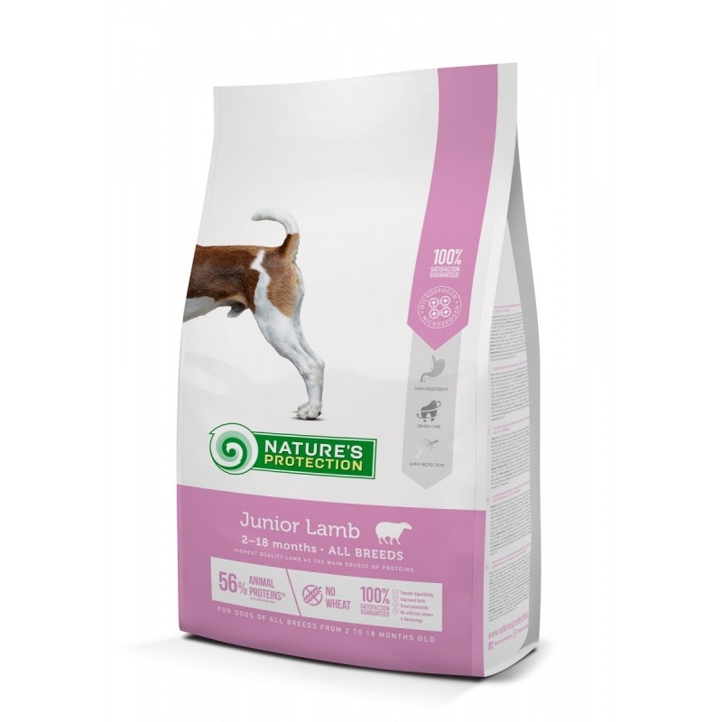 Nature’s Protection Dog Junior Lamb 2-18 Months All Breed, 7.5 kg Nature's Protection