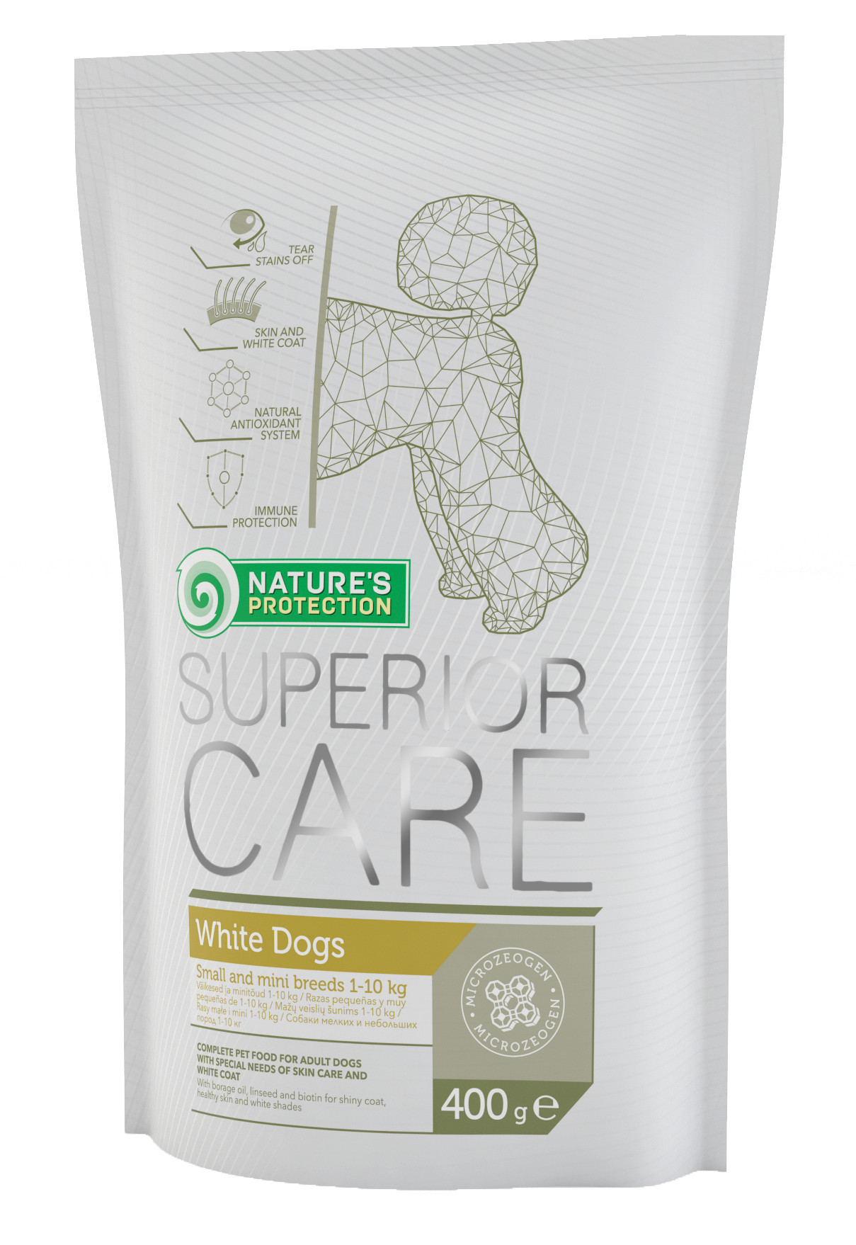 NATURES PROTECTION WHITE DOG ADULT SMALL BREEDS 400 G