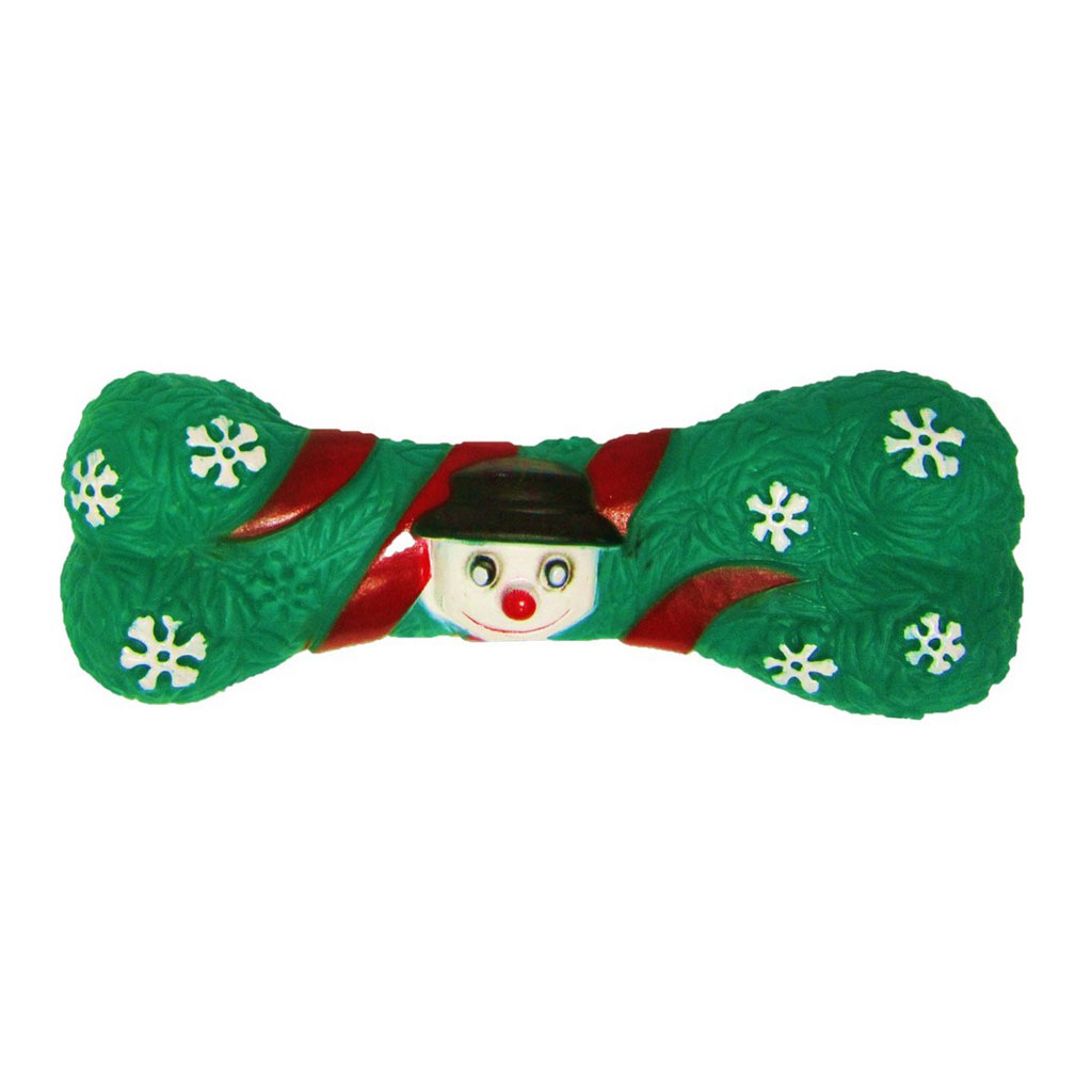 Jucarie caine pet expert os christmas verde 18 cm