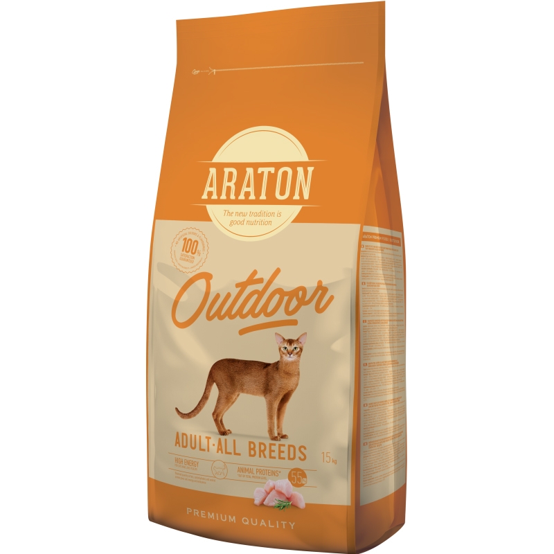 Araton Cat Adult Outdoor, 15 Kg imagine