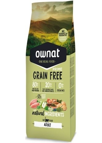 Ownat grain free prime adult cat, 3 kg