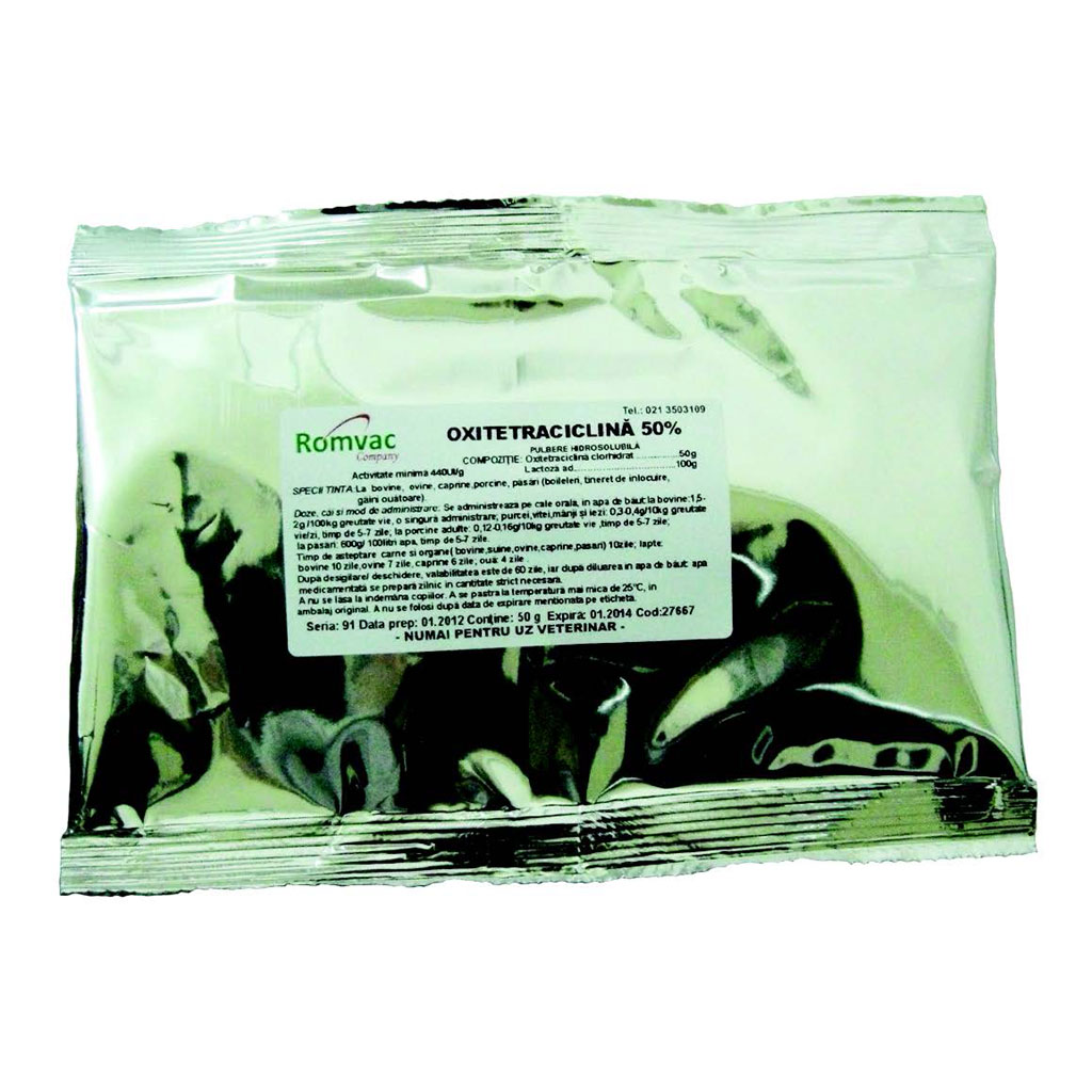 OXITETRACICLINA 50% Pulbere hidrosolubila 100 g