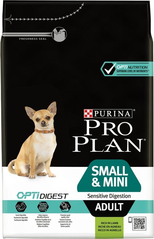 PRO PLAN Dog, Small and Mini Adult Sensitive Digestion Lamb, 3 kg petmart.ro