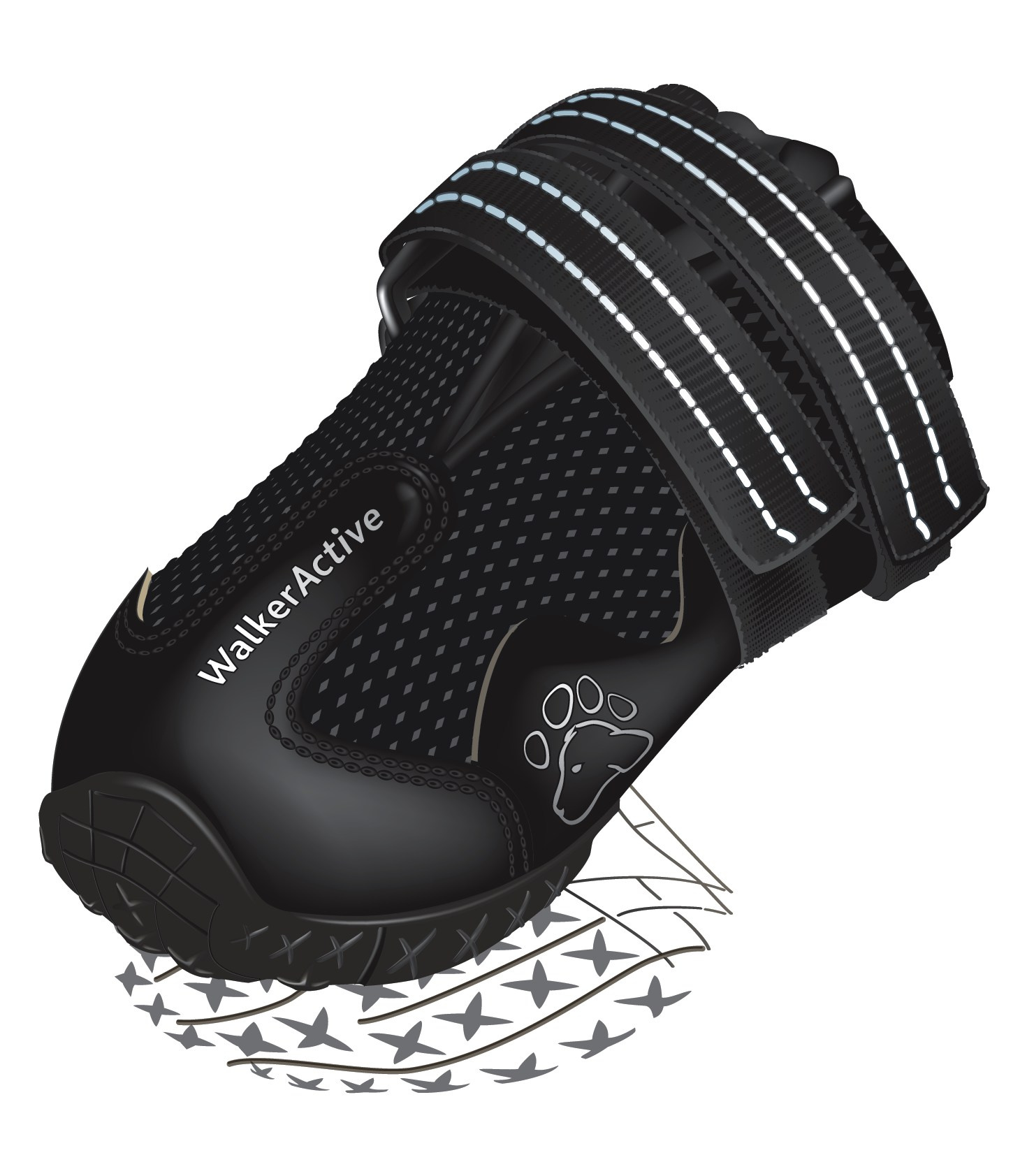 Pantof impermeabil robust m 2 bucati negru 19463