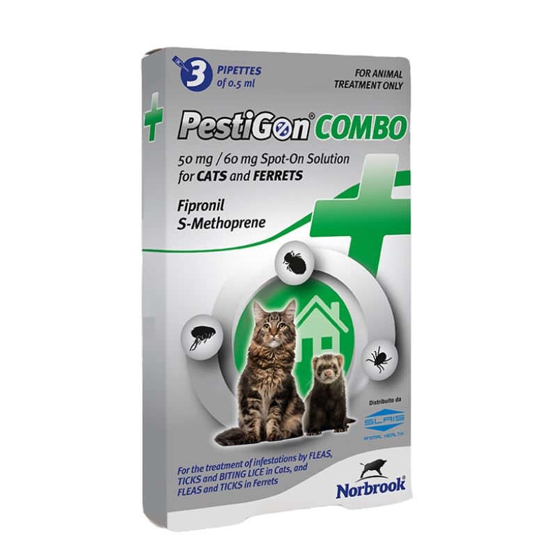 PestiGon Combo Cat 50 mg / 60 mg, 3 pipete Norbrook
