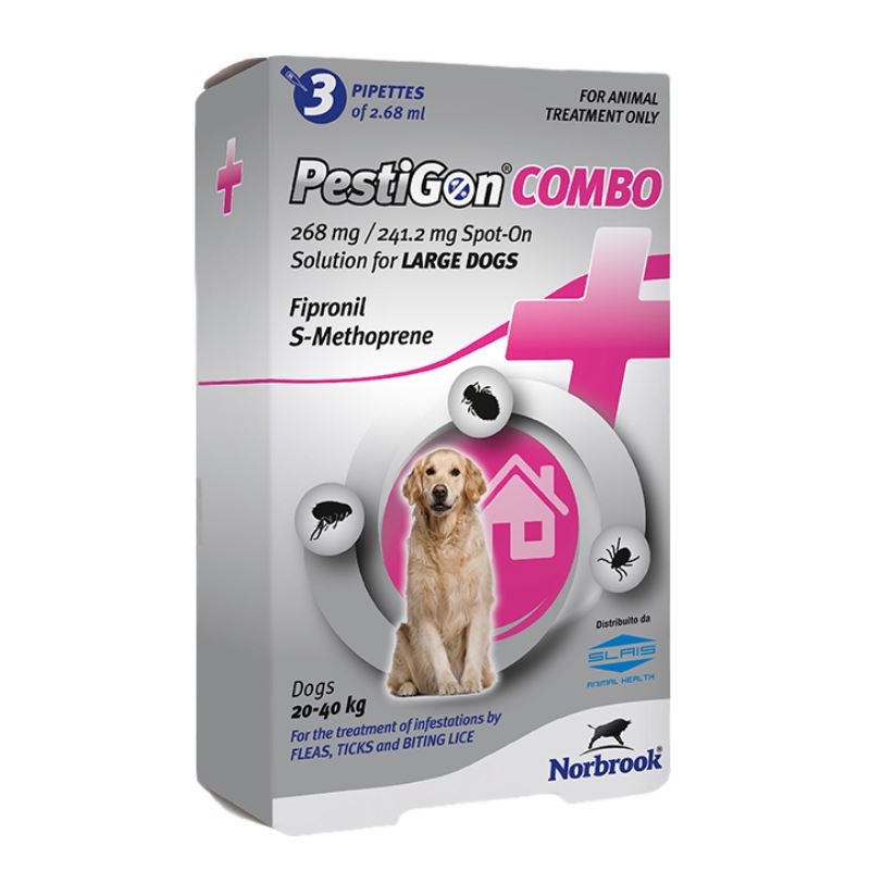 PestiGon Combo Dog L (20 – 40 kg), 3 pipete Norbrook imagine 2022