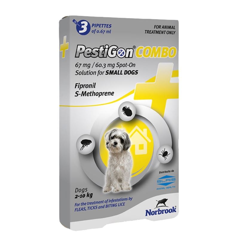 PestiGon Combo Dog S (2 – 10 kg), 3 pipete Norbrook