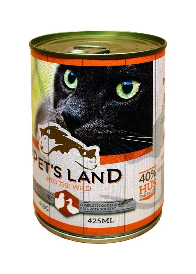 Pet’s Land Cat, carne de pasare, 415 g petmart.ro