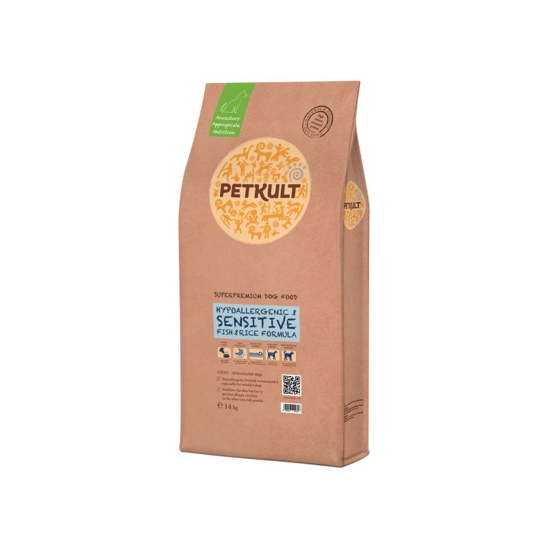 Petkult sensitive fish & rice, 14 kg