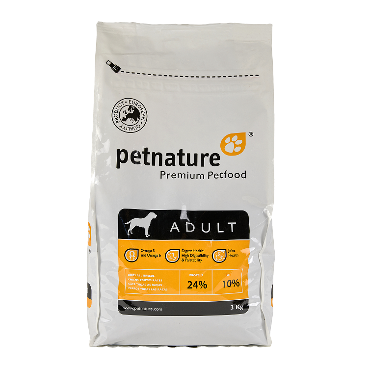 Petnature Adult, hrana uscata premium, 3 kg Elmubas