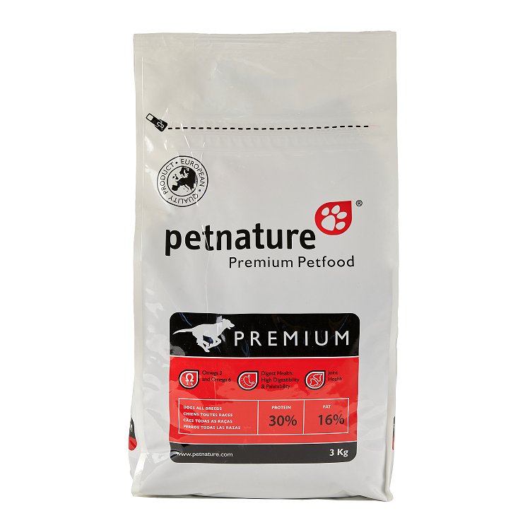 Petnature Premium, hrana uscata premium, 3 kg Elmubas
