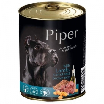 Piper adult, carne de miel, morcovi si orez brun, 400 g