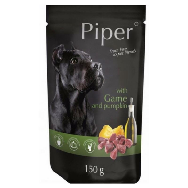 Piper adult, carne de vanat si dovleac, plic, 150 g