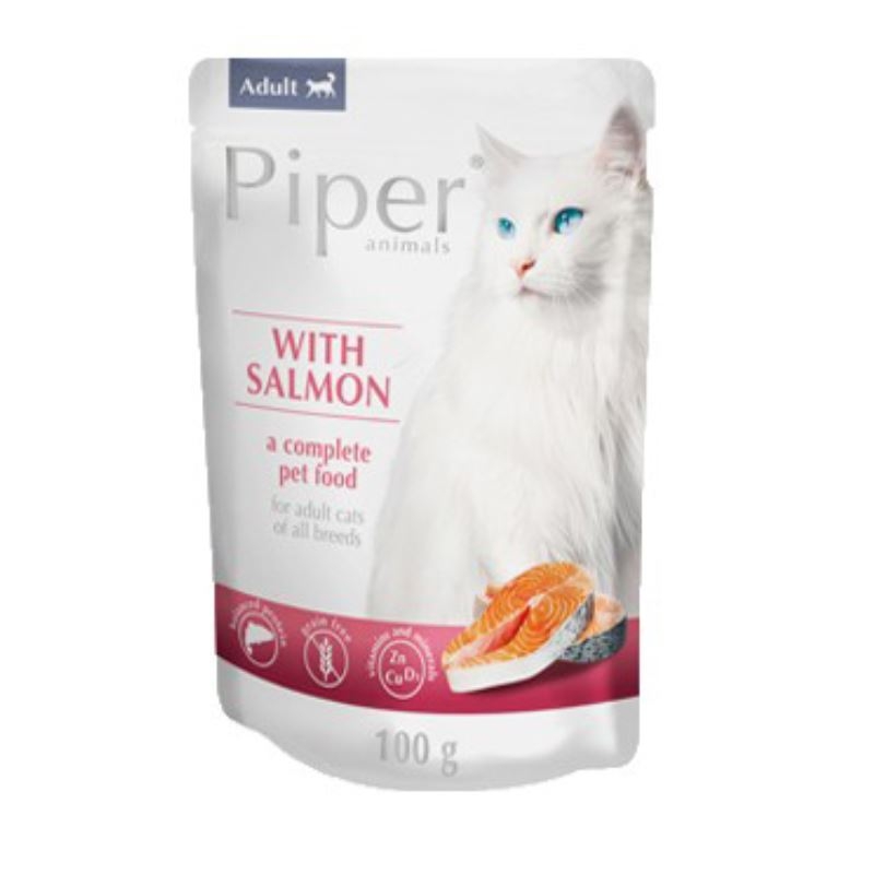 PIPER CAT, somon, plic, 100 g imagine