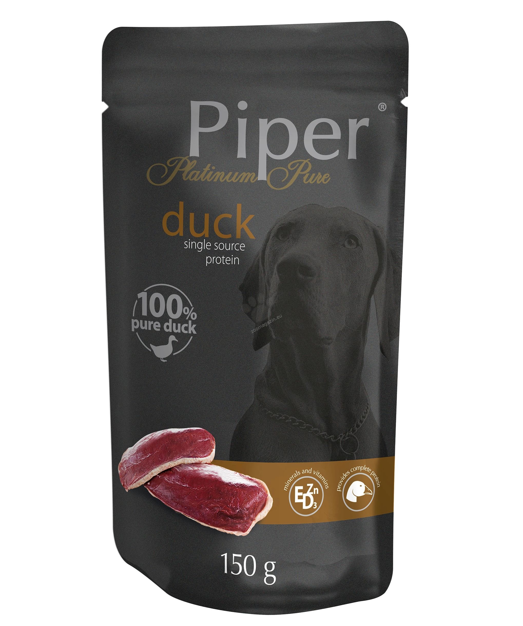 Piper Pure, carne de rata, plic, 150 g Dolina