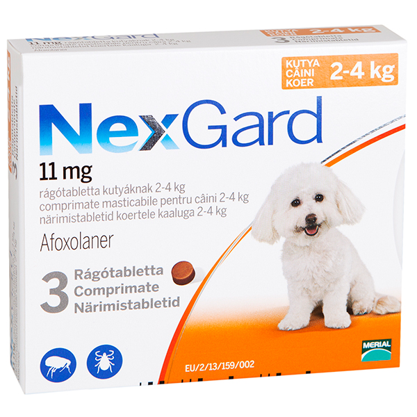 Nexgard S (2 - 4 Kg), 3 Comprimate