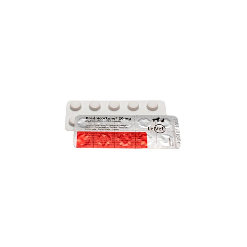 Prednicortone 20 mg, 2 x 10 tablete LeVet imagine 2022