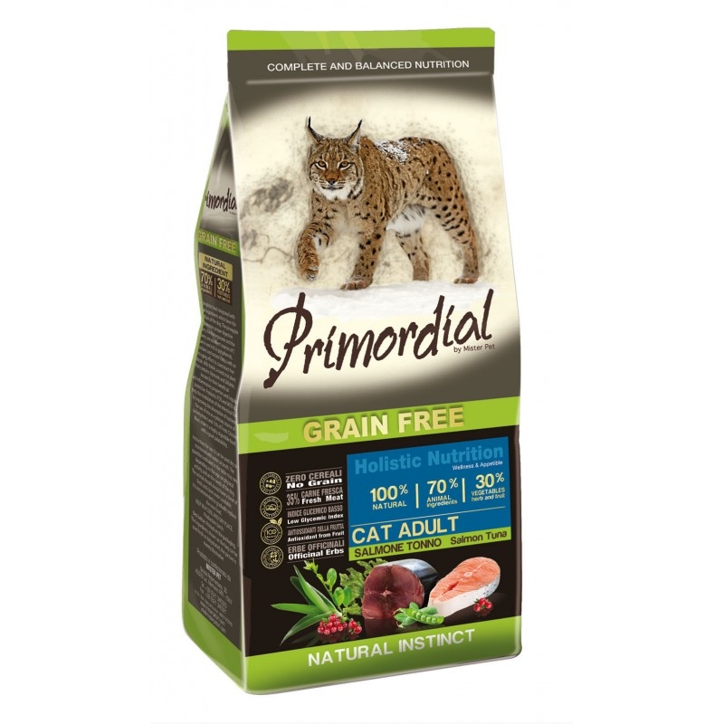 Primordial Grain-Free Holistic Cat Adult Salmon & Tuna, 6 Kg imagine
