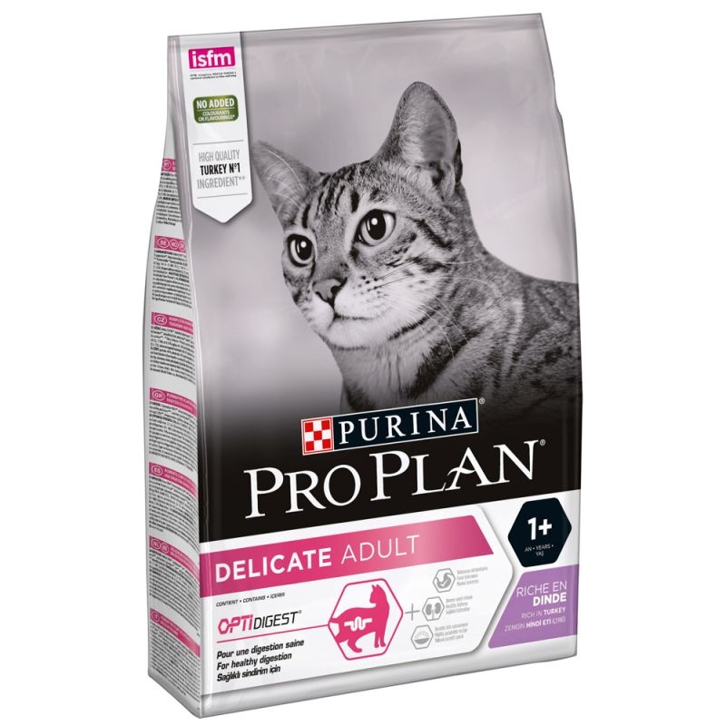 Pro Plan Adult Cat Delicate Turkey, 10 kg imagine