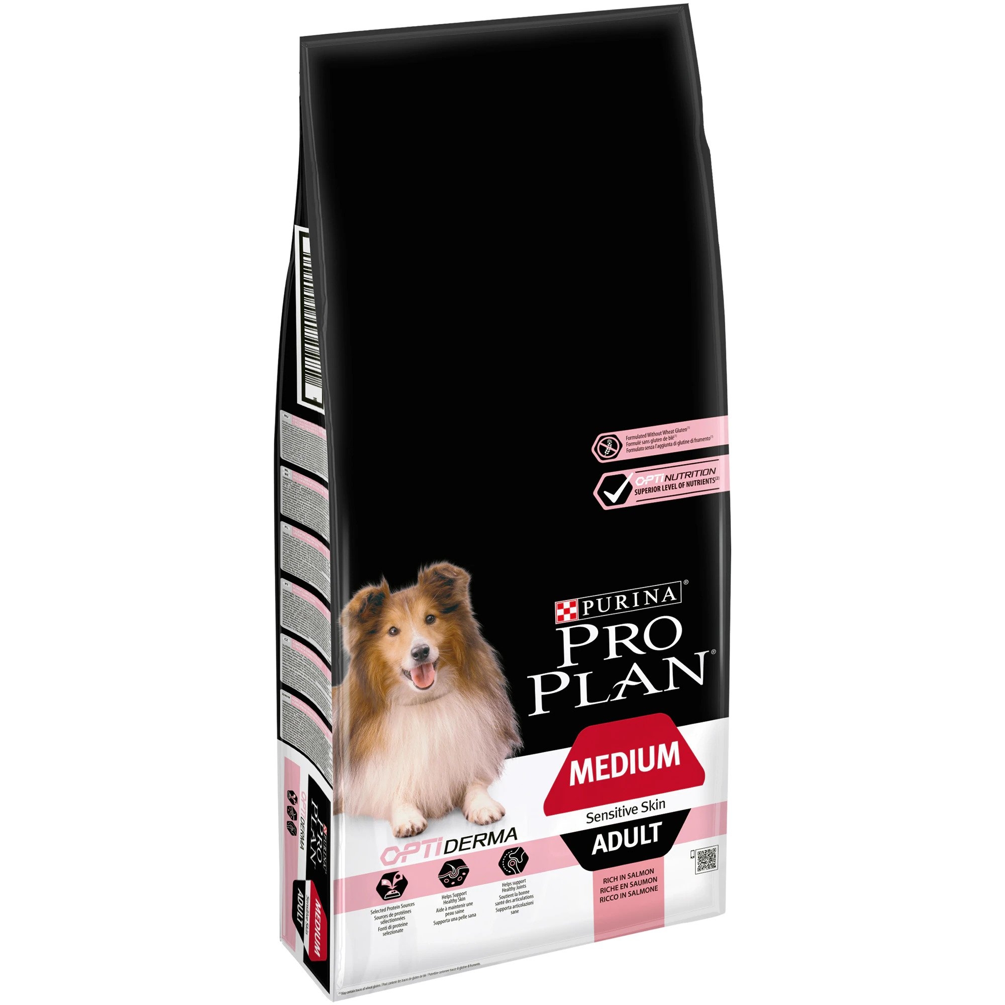 Pro Plan OptiDerma Medium Adult Dog Sensitive Skin Salmon, 14 kg imagine